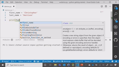 Python para principiantes [10 de 44] Demostración: Cadenas