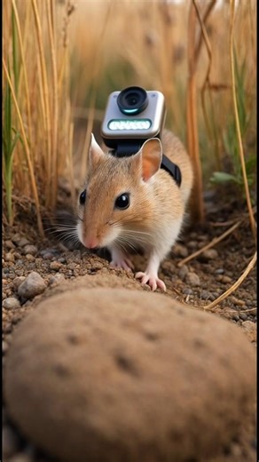 Inside a Field Mouse Burrow 🐭 | Tiny Camera Reveals Hidden Underground World#FieldMouse#MouseBu#