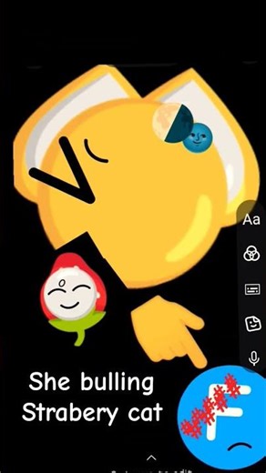 GET OUT YOU BULLY STRABERY CAT