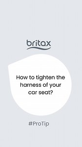 Here is a Tip - If the harness feels tough to tighten, try pulling the adjuster strap straight out instead of toward the side of the seat. If that doesn’t do the trick, make sure to remove all hip slack first by pulling it up toward the shoulders. Then tighten the harness and after it’s snug, close the chest clip and position it at armpit level. 🎥 Watch the video to see the correct tightening angle. | Britax