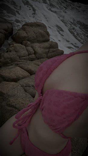Stunning Coastal Bikini Poses at Rocky Beach