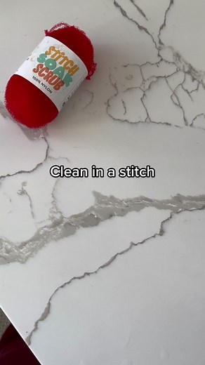 Stitch Soak Scrub is a 100% nylon yarn designed for making dish scrubbies. It comes in so many colors, you can make something to match your kitchen or make you smile while you do your chores. #lionbrand #yarntok #scrubdaddy #knittok #crochettok #cleantok #knitting #crochet