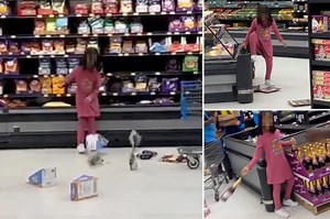 Brat trashes Walmart as adults make excuses for her in wild video: ‘You don’t know what she’s going through!’