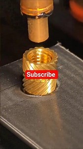How to insert brass threaded inserts into a 3d printed object #asmr #3dprinted