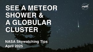 No umbrella needed for these April showers ☄️ Take in the sights from passing planets, the Lyrid meteor shower, and a vast collection of stars called a globular cluster. Find out when to look up in April: https://go.nasa.gov/4j71zbe | NASA - National Aeronautics and Space Administration