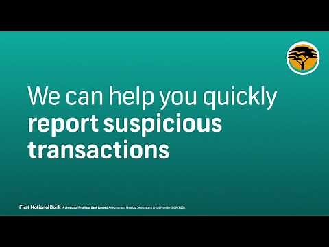 How to report suspicious transactions directly from the FNB App. #RealHelp