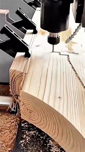 cutting wood precisely using an industrial cnc routing machine for manufacturing furniture parts