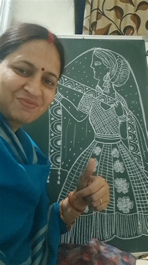 Learn to Draw a beautiful bride wearing designer Lehenga#shortvideo #art #drawing