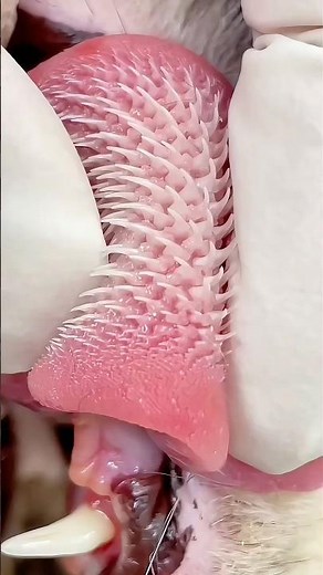 Cat Tongues Explained 👅😷 #goodtoknow #surgeonlife #vet #medicine #funfacts #survival #lifehacks