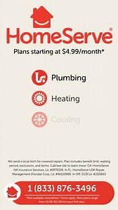 Help protect your home from emergency repair for a simple monthly payment. *Not available everywhere. Most plan prices range from $4.99/mo.- $11.99/mo. | HomeServe USA