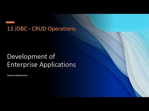 JDBC - CRUD Operations