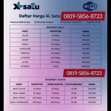 promo wifi XL satu promo menarik terbaik terstabil