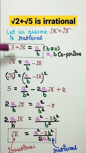 √2+√5 is irrational proof class 10 | root2+root5 is irrational
