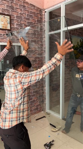 1.5M views · 1.9K reactions | Advanced skills in installing glass doors ​#Amazing #constructioncity #concrete #brickwall #constructionlife #construction #welding #technology #Innovative #Trick #steel #blacksmith #shorts #reels #workout​ #plastering #Diy #howtogrout #constructionwork #crafts #HomeBuilder #tips #art #carpenter #design #diycrafts #diyprojects #How #diy #reelsvideo | Creative Handmades Ideas Diy | Facebook