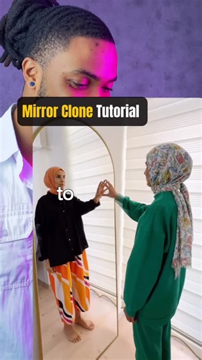 Haidi Jalloh - Video Editing - Transition Tutorials - Reels on Instagram: "STEP ONE 👇 How to Create this Crazy Mirror Transition in CapCut Step One: (Record Your Clips) Stand in front of a mirror, place your hand on it, and hold for at least 5 seconds. Change into your second outfit, place your hand on the mirror again, hold for at least 5 seconds, and act like a transition just happened. Step Two: (Import to CapCut) Add both clips to your timeline. Step Three: (Split the Clips) Go to the first