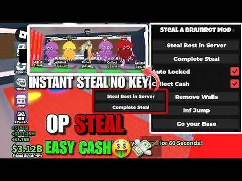 INSTANT STEAL]STEAL A BRAINROT Script | Auto Farm, Godmode, Anti-Kick | PASTEBIN 2025 (UNPATCHED)