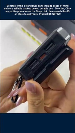 This is a portable solar power bank.