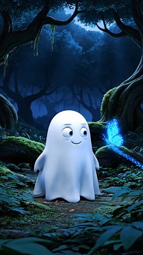 A cute Ghost and Butterfly #funny #funnyvideo #shorts #ghost #cute | DreamDot Animations