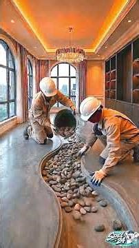 Luxury Glass River Floor With Real Koi Fish |Resin Epoxy transformation #home #4kvideo