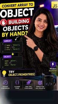 Building Objects by Hand? 🛑 Try Object.fromEntries() #javascript #shorts #code #codingtips