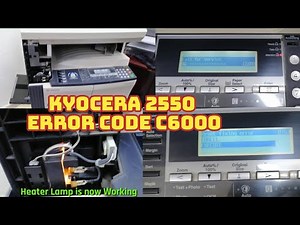 How to Fix Kyocera 2550 Error C6000