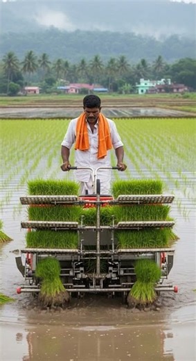 Modern Agriculture in India | Robotic Paddy Revolutionizing Farming #farming #robotics #India