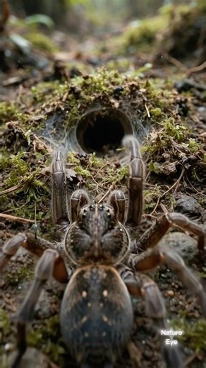Micro Camera on a Giant Spider! (Intense Cricket Hunting POV) 🎥🦗 #spiderman