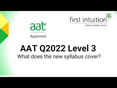 AAT Q2022 - Level 3 Syllabus