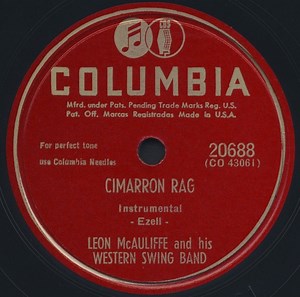 Leon McAuliffe And His Western Swing Band - Cimarron Rag / Birmingham Bounce