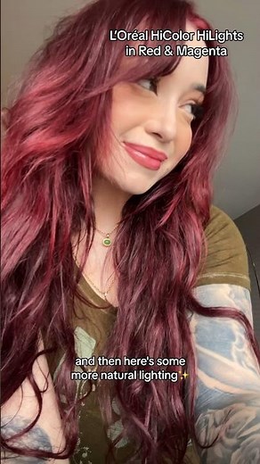 How I Dyed My Hair Back to a More Vibrant Red🚨using L’Oréal HiColor HiLights❣️ #redhair #diyhair