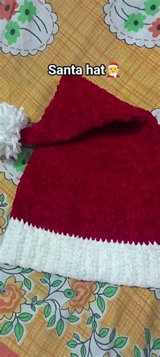 crochet Santa hat🧑‍🎄#shorts ytshorts #art #trending