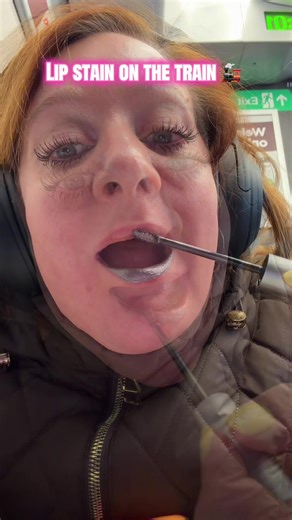 Lip stain on the train