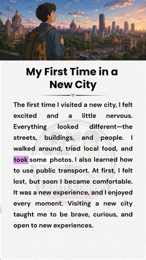 My First Time in a New City 🏙️✨ | English Reading & Listening Practice #englishforbeginners #english