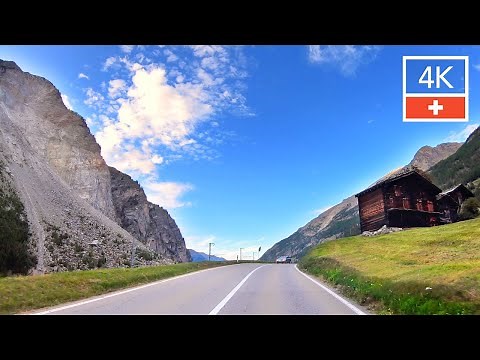 BEST DRIVE IN SWITZERLAND 🇨🇭 Relaxing Summer Driving Video - Zermatt to Rhone Valley