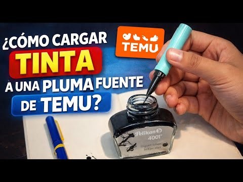 Cómo cargar tinta a una pluma fuente de TEMU ✒️ Tutorial fácil