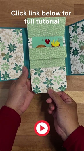 Waterfall Gift Card Holder - No dies #cardcreations #waterfallcard #giftcardholder #papercraft