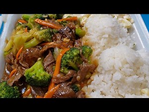 This is Beef Broccoli plate lunch - Hawaii Food - L&L Hawaiian Barbecue Menu