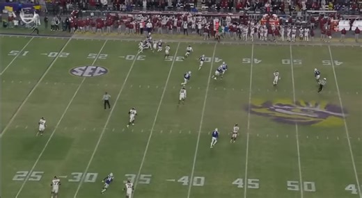 Bauer Sharp - yes that one - throws an ungodly bad pick in last year’s LSU and Oklahoma game 😂😂 | By-U Sports