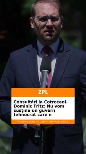 Consultări la Cotroceni. Dominic Fritz: Nu vom susţine un guvern tehnocrat care e