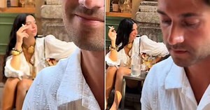 While filming a video for TikTok, the fan was surprised to see that in the background was Dua Lipa smoking a cigarette on a sidewalk in Sicily