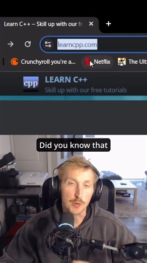 Nick Amato on Instagram: "Free C++ Tutorials 😎 Feel like learning C++? This website can guide you through everything you need to know starting with the basics! There are tons of lessons here, and you get access completely free. Follow for more free coding resources ✅ #code #coding #tech #learntocode #codinglife"