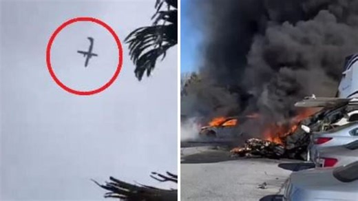 Horror as planes dramatically fall from sky