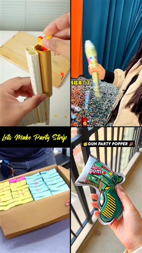 4 new type of homemade paper party popper , how to make party popper at home | Siddharth creations