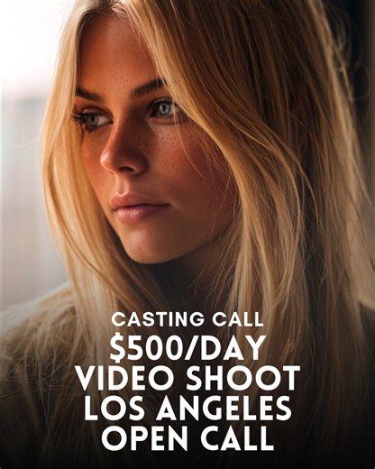Project Casting on Instagram: "📣 Casting Call: $500/Day Video Shoot — Los Angeles Open Call 🎥✨ An exciting paid video shoot is now casting talent in Los Angeles! This project is looking for natural, expressive individuals who are comfortable on camera and ready to bring authentic energy to a professional production. Whether you’re an actor, model, or content creator, this is a great opportunity to build your portfolio while getting paid for your time. The shoot will focus on clean, modern visu