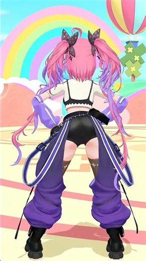 We tried dancing to Hachamecha Wacha Life! 🍑【#KiraraVivi】#vtuber #hololive #dance #shorts #Furuppa