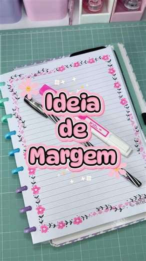 Ideia de Margem 🌸🤩 #ideiascriativas #canetas #papelaria #shorts