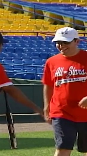 Rob McCartney and fellow KETV anchors playing a little ball in Rosenblatt Stadium. | KETV NewsWatch 7