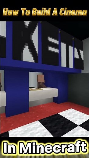 How To Build A Cinema In Minecraft #minecraft #shortvideo #shorts