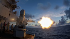 US Navy Live Firing of .50-Caliber Machine Gun on Nimitz