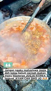 66K views · 3K reactions | Jangan ngaku mahasiswa Jogja deh kalau belum pernah makan menu blasteran JOGJA-KOREA Ayam Cha Do Jo yang legendaris ini  #kulinerjogja #jogja24jam #wonderfuljogja #kulineryogya #ayamchadojojogja #ayamchadojo | Jogja Istimewa | Facebook